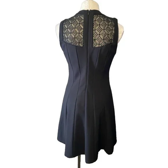 Anthropologie Heartloom Dress Medium M 6 8 Crochet Back Stretch A Line NWT $198 - Picture 3 of 7